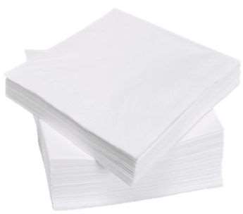 Image de SERVIETTE OUATE BLANCHE 30X40 CM 2 PLIS