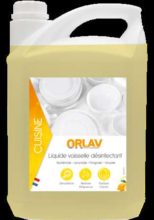 Image de LIQUIDE VAISSELLE MAINS DÉSINFECTANT PARFUM CITRON 5L