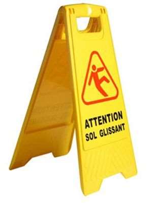 Image de PANNEAU JAUNE SOL GLISSANT