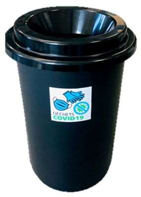 Image de POUBELLE 50L RONDE COUVERCLE AMOVIBLE