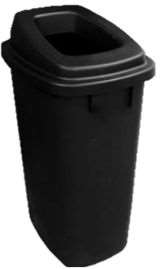 Image de POUBELLE PLASTIQUE NOIRE 90L