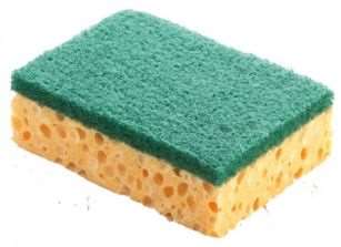 Image de TAMPON ABRASIF VERT SUR ÉPONGE JAUNE PREMIUM SPONTEX