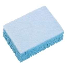 Image de TAMPON ABRASIF BLANC SUR ÉPONGE BLEUE