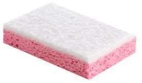 Image de TAMPON ABRASIF BLANC SUR ÉPONGE ROSE